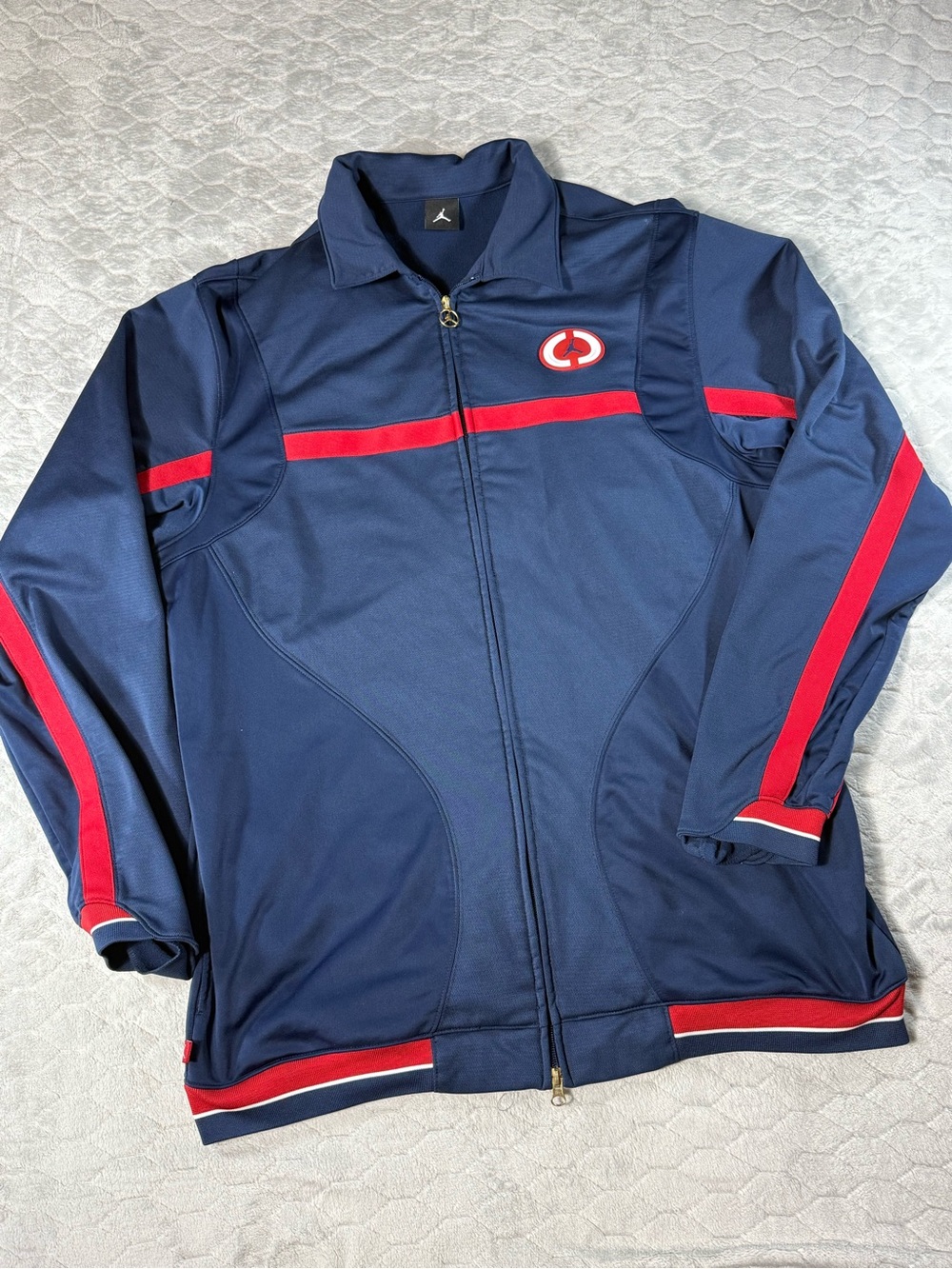 Jordan Air Jordan Full Zip Track Jacket Men’s XLT Navy Red Warm Up